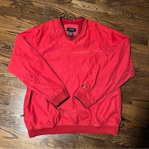 IZOD XFG Mens Red V-Neck Pullover Golf Windbreaker Jacket Men’s Size XL